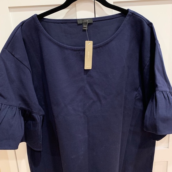 J. Crew Tops - NEW! J.Crew Navy Bell Sleeve Blouse - XL J. Crew Tops - NEW! J.Crew Navy Bell Sleeve Blouse - XL
